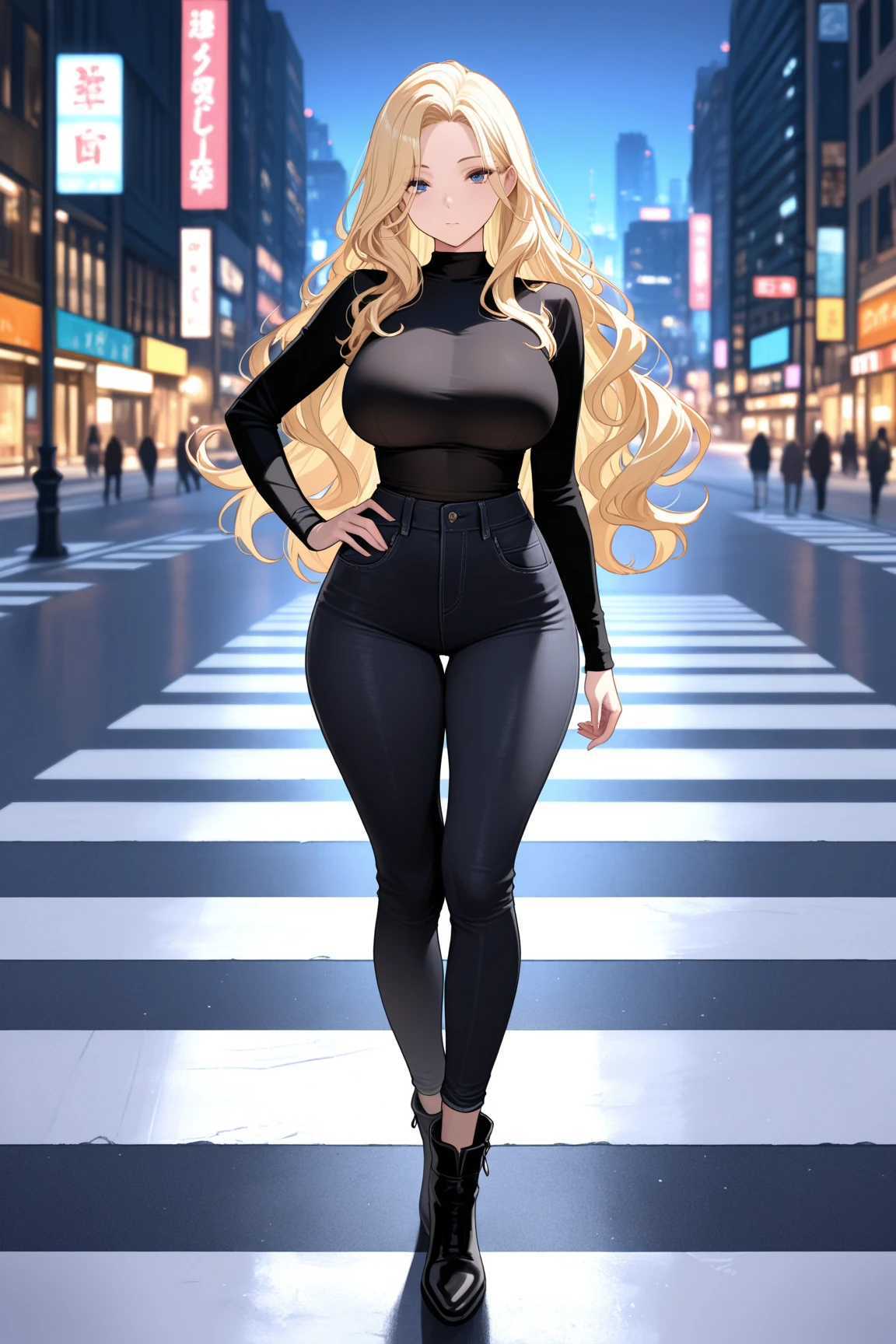 An Idol k-pop girl, (cute face, lewd face), braid hair, intricate face details, detailed face, golden ratio face, ((big breasts:1)), ((slim waist, big butt, big hip, big thighs)), ((intricate hands, detailled hands)), ((intricate feets, detailled feets)), full body, 64K, UHD, HDR, global illumination, (high quality, high detailed, hyper detailed, extremely detailed), photo realistic, ultra realistic, art photo, (clarify the details, detailed parts body), intricate artwork masterpiece, trending on artstation, (shoft smile), tight clothes, (yellow eyes:1), night park background, traffic lamp, trees, grass, rocks