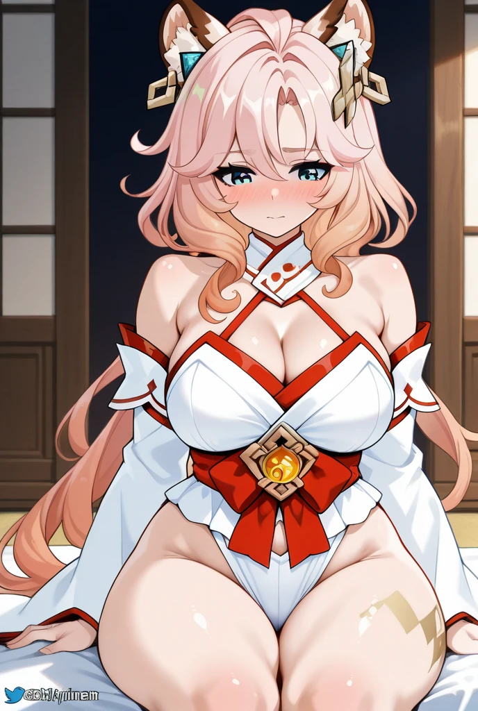One Girl, (Urzan-6500:0.7), K-POPアイドル, yae miko, , Exposed bare shoulders, Pink Hair, Long white hair, Japanese Clothing, The best quality in the best condition, (da pintura:1.5), (hair ornaments:1.35), gem, Purple eyes, 耳Nipple Ring, , Written boundary depth, Detailed face, Face Focus, ribbon_trim, (View your audience:1.25), Non-traditional Shrine Maiden, Shiny skin, Long sleeve, Thick lips, Game CG, (Blur the background:1.2), , , whole body、Put your head on the urinal,Yogurt all over、whole bodyが濡れている、One Girll, , Obscene, Pee, Urine,garbage,masterpiece, Highest quality, Very detailed,Knee-high socks、Long white elbow gloves、Long socks、Open your thighs wide to the left and right、crouch on the ground、Show the audience your crotch、Camel Toe:1.4、(Sweat)、(vapor)With legs apart、sexy、Bold、Sexy、Inviting、dynamic、With legs apart