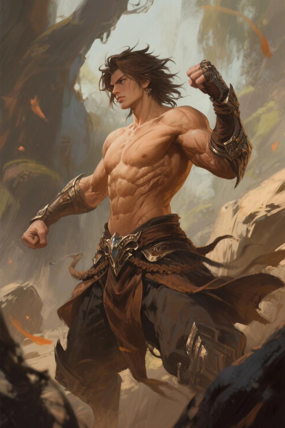 Create a highly realistic, cinematographic portrait of **CENGİZHAN**, a young male hero from the Star Wars universe. CENGİZHAN ist ein mutiger und entschlossener Mann im Alter von etwa 23 yearsn. He has a wild, but sympathetic charisma.
**Details:**
- **Face and expression:**
- Alter: 23 years.
- Skin color: Helle, slightly tanned skin.
- Eyes: size, expressive brown eyes with a touch of determination and curiosity.
- Hair: Short, dark hair, slightly disheveled, which give it an untamed look.
- Expression: A brave, determined look with a touch of innocence and adventurous spirit.
- **Clothing and equipment:**
- Wears a mix of traditional Star Wars clothing and Sith robe.
- A simple, but robust helmet - A worn, leather tunic and matching trousers, which offer both freedom of movement and protection.
- A double-bladed lightsaber.
- **backdrop:**
- A rough, desert-like planet with two suns on the horizon, reminiscent of Tatooine.
- Im backdrop sind verfallene Gebäude und Teile abgestürzter Raumschiffe zu sehen, that create a post-apocalyptic atmosphere.
- **Light and atmosphere:**
- Warmes, golden light of the setting sun, das das Gesicht von CENGİZHAN sanft beleuchtet und seine Entschlossenheit betont.
- Dust and sand, which swirl gently through the air and create a mystical, create an epic atmosphere.
- Deep shadows, which enhance the contrast between light and darkness and give the image a dramatic touch.
**Additional Notes:**
- Pay attention to a high level of detail in the depiction of Cengizhan's facial features and his clothing. The image should have a cinematic quality, as if it were a still from an epic Star Wars movie. The atmosphere should convey excitement and a sense of adventure.