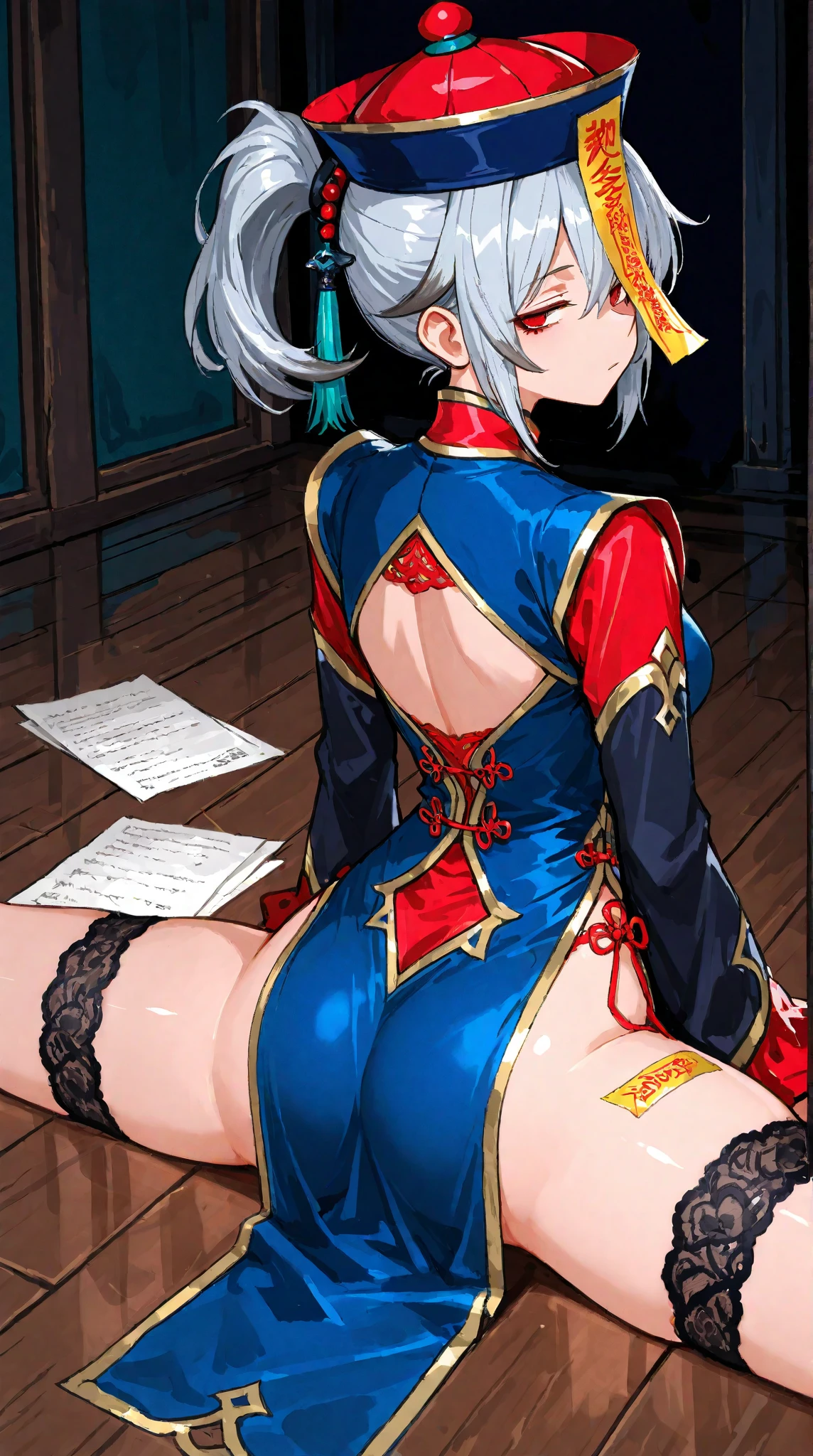 (masterpiece:1.4), (highest quality:1.3), (high resolution:1.2), Perfect Anatomy, Well-formed face,Accurate depiction,Precise depiction,Beautiful depiction,(Rui々Shishi Body:1.1), (Healthy Body:1.1),(Shiny Hair:1.2), Well-formed face, Glassesをかけた, Glasses, Face, Lewd smile, Large Breasts, Tight waist,Well-balanced body, Flexible legs, Flexible fingers, 1girl, 1 girl, Lize Helesta, Ponytail, Clothes stuck with sweat, Erect nipples covered by clothes, With clothes on, (Oiran:1.2), kimono, kimono, (girl trembling with sexual climax:1.3), sitting, spread legs, spread pussy,Open your pussy, Opening Pussy, Spreading pussy, Spreading Pussy, Precision, Vaginal Hole, 広がったVaginal Hole, Open up, 指でSpreading Pussy, 指でSpreading pussy, Put your finger in your pussy,Masturbation, Masturbationを見せつける, Masturbationで絶頂する, Squirting, Pant voice, pov, Japanese-style room,