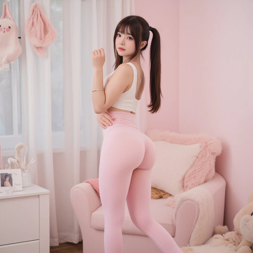 illustratio、(top-quality)、(((masterpiece)))、(Hi-Res)、Original、(Solo Girl)、A sexy、Thick、Big body、(Japan Flag), ((thighhigh)),sit a chair,((cross one's legs))、(Lunette de soleil)、((Shiny buttocks))