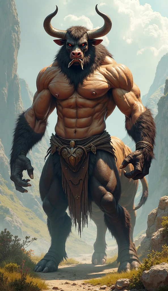 male, bara, fur legs, fur, fur pants, goatlike legs, goatlike, satyr, horns