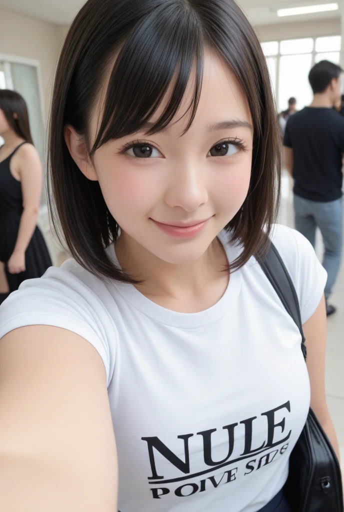 japanese girls、18yo girl、ple short hair、Blond Hair、bangs、BROWN EYES、Perfect figure、Sense of transparency、luster、glosodest chest、School Uniforms、Navy blue ribbon、Light blue shirt、Navy blue skirt、Guangyue、Burning body、hposing Gravure Idol、On the train、Beautiful feet、Strong sunlight、Nasty、Rain-drenched body、wet、actress、hposing Gravure Idol、Nogizaka Idol、korean idol BREAK , skin color, huge breasts, laughter, (8K, RAW photo, highest quality, masterpiece: 1.2), masterpiece, super detailed, 超A high resolution, (realistic and realistic photos: 1.37), High-definition RAW color photo, very delicate and beautiful, very detailed, 8k wallpaper, amazing, detailed, very detailed目, very detailed肌, very fine fingers, hvery detailed nose, very detailed口, perfect anatomy, Translucency、Transparency、18years old,Italy、American、Australia, BREAK ((upturned eyes)),((Angle from above:1.3)),from above、Looking at camera,