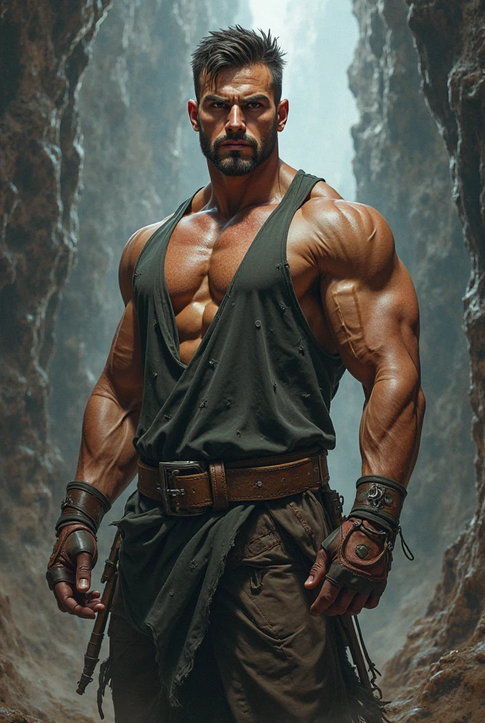 Kratos sitting alone under the rain