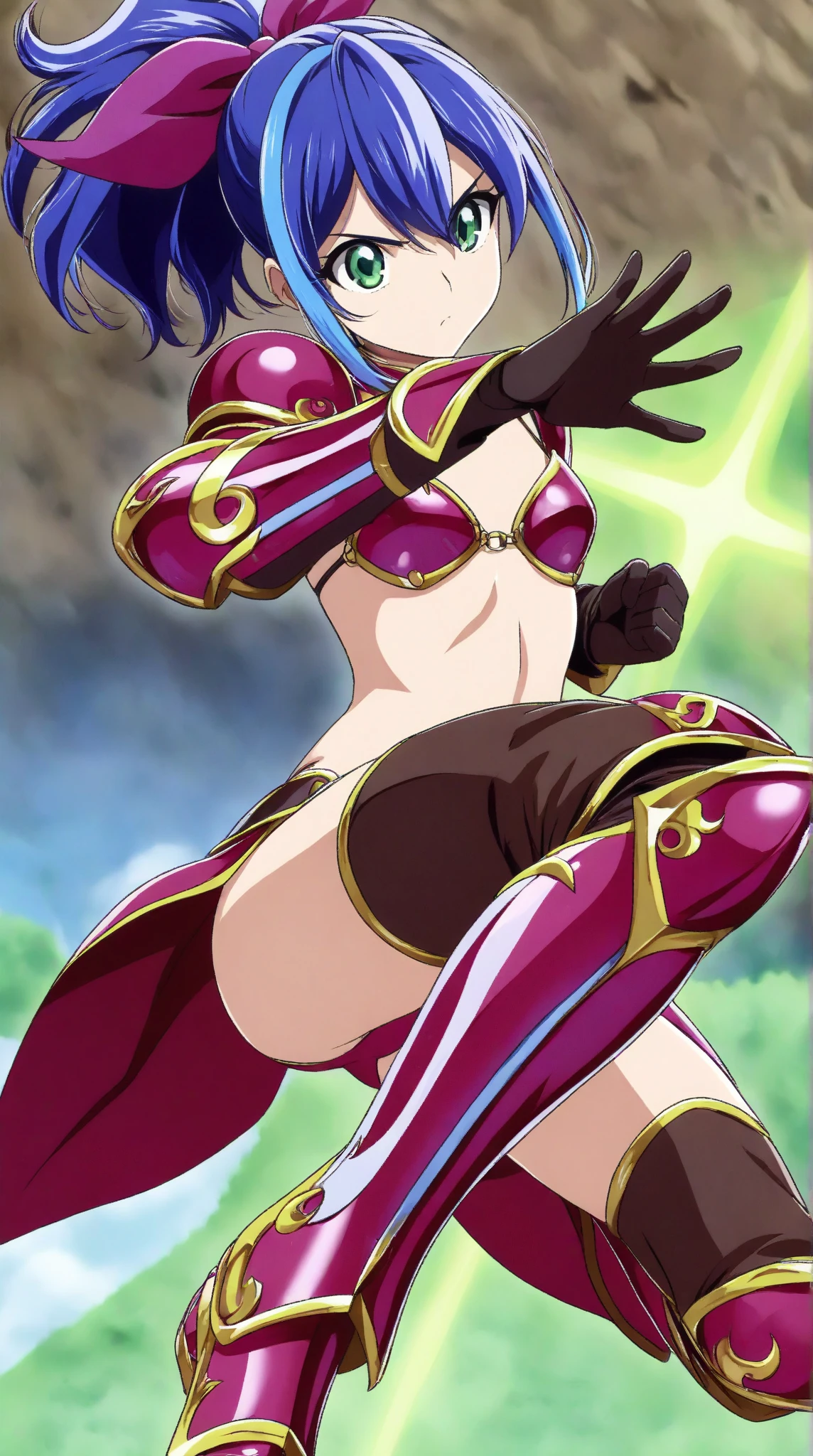 Female Combatant、Green haired Japanese girl、Close-up of a girl in a purple leotard、Purple shiny leotard、Purple Boots、Gold Circlet、Saiyan Girl, wonderful, Nano Girl, Female body type, Inspired by Hiromu Arakawa, Anime Manga Robot!! Anime Girls, Fubuki, Full Body Suit, by Hiromu Arakawa、wonderful, silk, Beautiful and attractive anime teen, Anime Girls of the future, tears,Drooling,Pee,Sweat,Tongue out,incontinence,Peeing、Estrus、Eyes wide open,Estrus,Blushing,Nipples are erect,Face is hot、Lust、incontinence、Armpit Hair、pubic hair、Nipples are erect、My crotch is wet