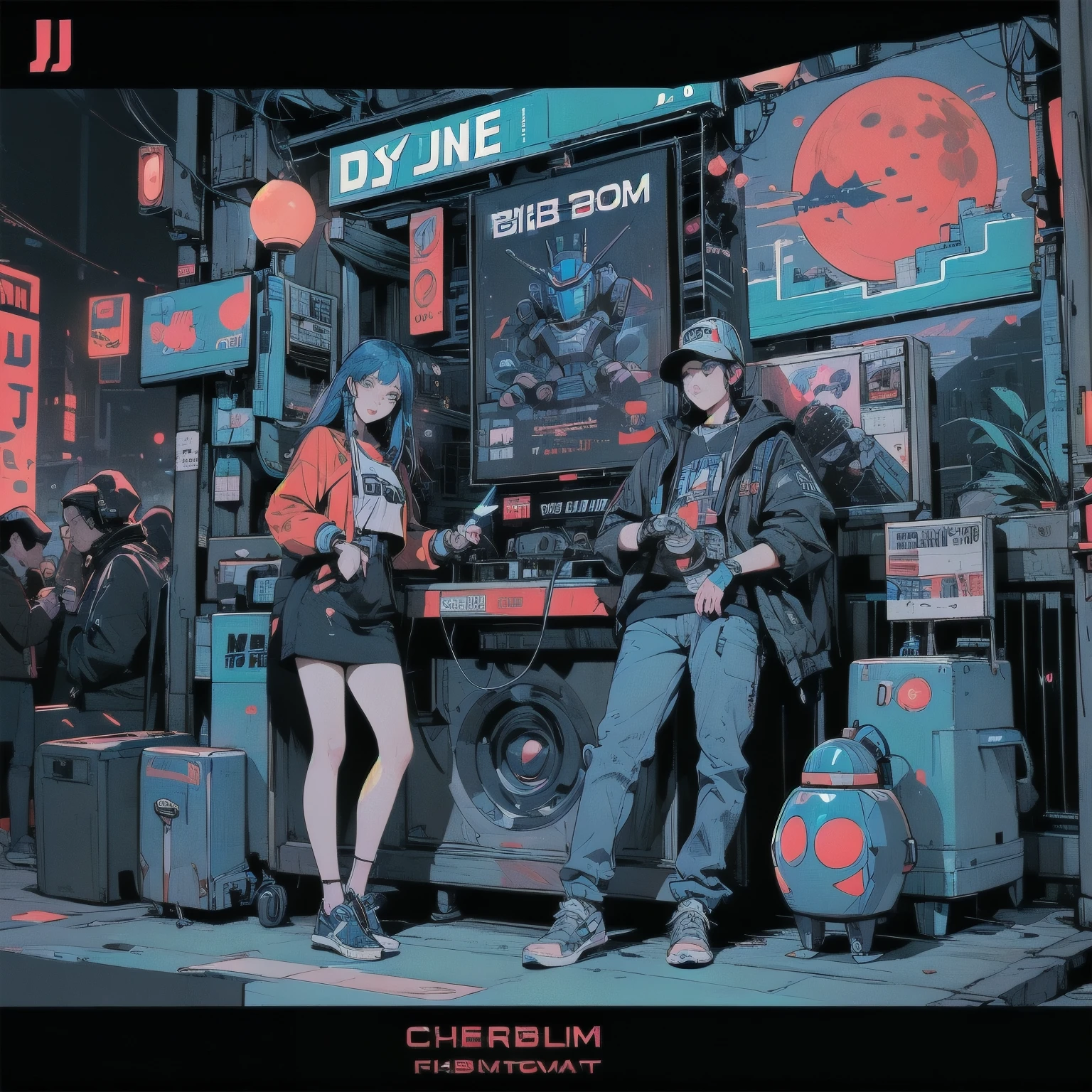 anime character with sword standing in front of a city skyline, cyberpunk art by Yang J, pixiv contest winner, futurism, badass anime 8 k, best anime 4k konachan wallpaper, official character illustration, official character art, guilty gear strive splash art, key anime art, anime art wallpaper 8 k, 4k anime wallpaper, digital cyberpunk anime art