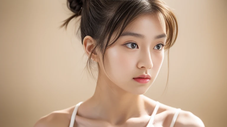 (Face close-up:1.21), (close mouth:1.21), (highest quality:1.4), 32K resolution, (Realistic:1.5), (Ultra-realistic:1.5), High resolution UHD, (masterpiece:1.2)), (Improvement of quality:1.4), (Very beautiful facial details), (Highest quality realistic skin texture:1.4), 1. woman, Supermodel, 27 years old, Perfect ???????:1.37, 1girl, black dress, random ????????? posing, ????? expression, white background, perfect skin, perfect face, 4K, high resolution, Very detailed, (turquoise eyes), Symmetrical eyes, Thin lashes, Sharpen your eyebrows, ((A great eye for quality:1.2)), (Long eyeliner), (Pink lipstick:0.8), (Detailed nose:1.2), Perfect composition, (tired, Sleepy and satisfied:0.0), (Beautiful Lips:1.33), (Great nose:1.2), (Flat ?????), (Slim lower body), (ponytail hair:1.37), (Black Hair:1.21), Let your bangs hang long, ((Realistic)), ((Sharp focus)), (Highest Resolution), dramatic cinematographic lighting,