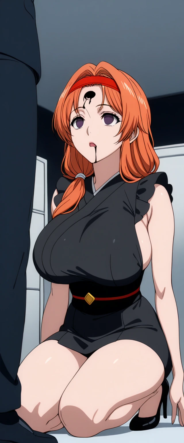 orihime,bleach,cry out, cum in pussy, gigantic breast,excessive cum, gangbang,force sex,torn clothes, cum in mouth,Press down from above,Hold the penis in her mouth, Bruises from being beaten,dislike,gigantic penis,suffering face,Fishnet tights ninja suit, masterpiece, 4k, best quality, anime art