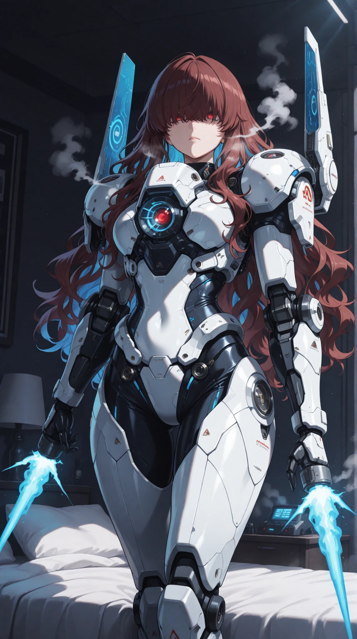 glasses, (1girl:1.3), solo,__body-parts__, official art, unity 8k wallpaper, ultra detailed, beautiful and aesthetic, beautiful, masterpiece, best quality, RAW, masterpiece, super fine photo,, best quality, super high Resolution, photorealistic, sunlight, full body portrait, stunningly beautiful,, dynamic pose, delicate face, vibrant eyes, (side view), she is wearing a futuristic Iron Man mech,WHITEand gold, Highly detailed abandoned warehouse background, detailed face, detailed complex busy background, messy, gorgeous, milky, high detailed skin, realistic skin details, visible pores, sharp focus, volumetric fog, 8k uhd, dslr camera, High quality, film grain, fair skin, photorealism, lomography, sprawling metropolis in a futuristic dystopia, view from below, translucent,COVERED nipples,straddling, spread legs, sex,hashful FACE