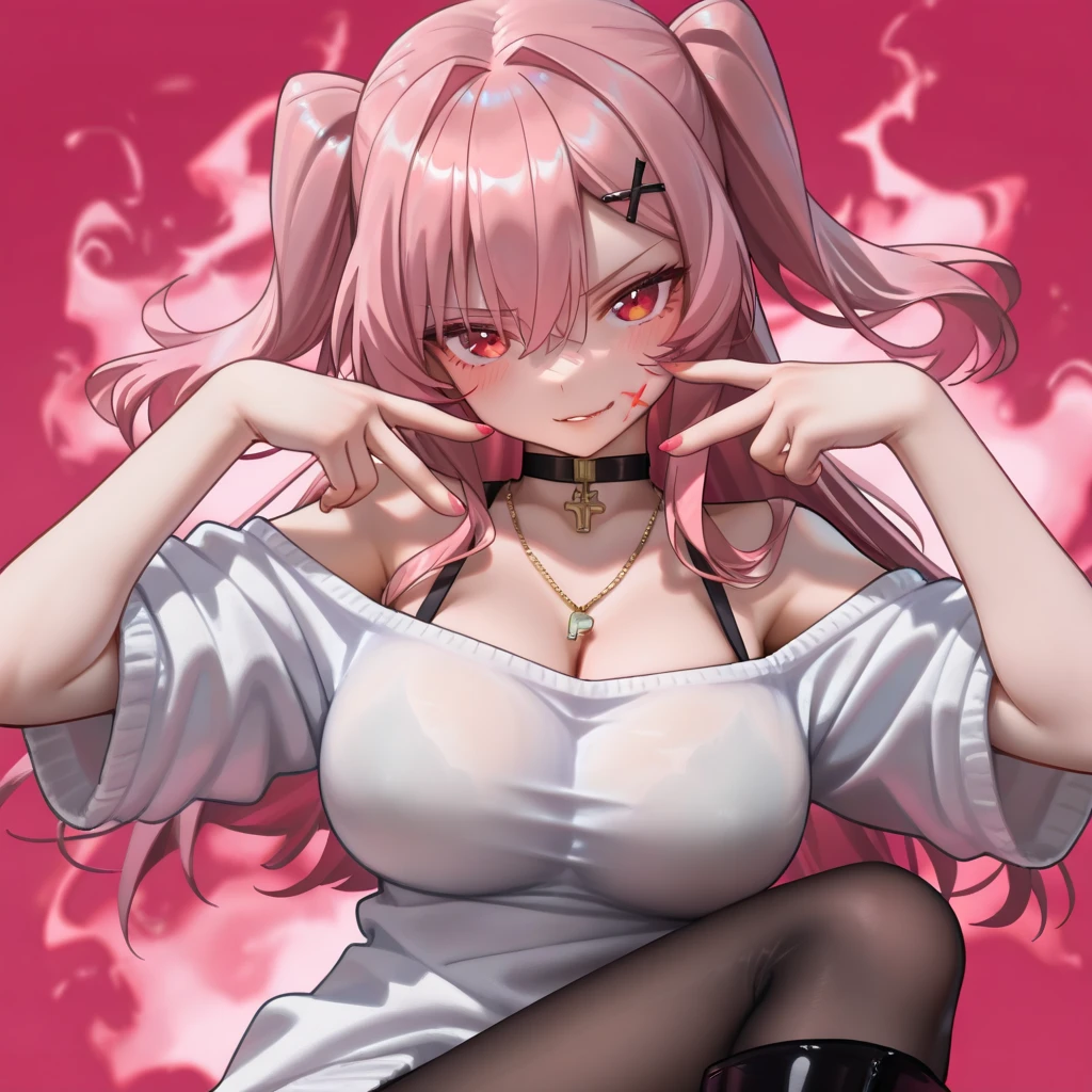 Yuno Gasai stood in the dimly lit laboratory, her piercing gaze fixed on the vial of the experimental genetic drug she held in her hand. Her long, flowing hair cascaded down her back as she wore nothing but a pristine white lab coat that barely covered her nude body, accentuating her large, heaving breasts. With a sense of determination in her eyes, she slowly raised the vial to her lips, a sinister smile playing on them.
Without hesitation, Yuno lowered the vial and instead injected the mysterious substance directly into her most intimate area, her actions a daring defiance of ethical boundaries. As the drug coursed through her veins, a transformation began to take hold, the very essence of her being altering in ways beyond comprehension.
Her skin began to shimmer with an otherworldly glow, subtle at first but growing in intensity. Strange symbols and patterns etched themselves across her flesh, marking her as a vessel of unfathomable power. Yuno's eyes widened with