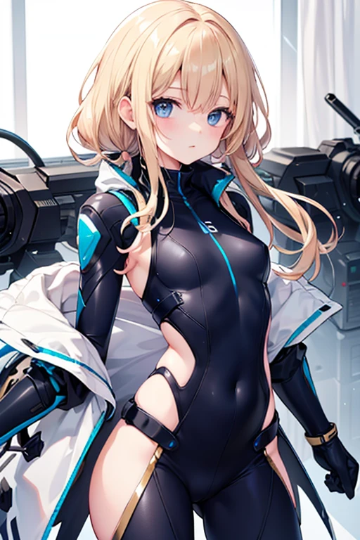 woman,20-year-old,,city,night,((white tight miniskirt bodysuit)),(Harada Makoto),open mouth smile,(((See-through))),((blonde)),long hair