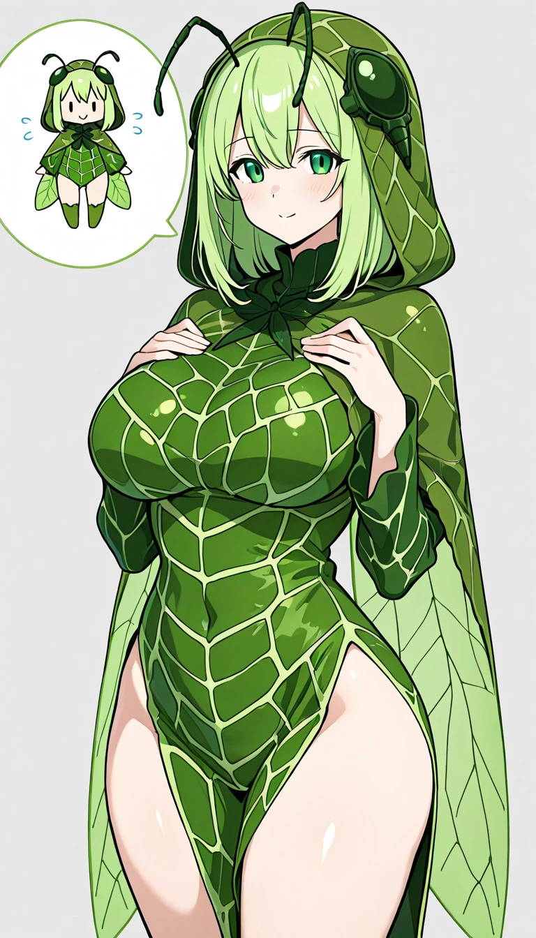 ((8k resolution))、((best quality))、((masterpiece))、((Super detailed))((((Dramatic))), (Anatomically correct)、(((Large Breasts、Low-cut,Cleavage, Wide hips,)))Long legs , The depth of the object being written、Looking at the camera、one person、one personの女性、front、White skin、Thin but muscular body, defined abs, Toned arms, long thin legs, Sporty style,(Dark green hair、hairstyle:One side weaving,One side long wave)、earrings、舌earrings、锯tooth状牙tooth、(tooth)、Yellow eyes、Half closed eyes / Bad mood 、Tattoo、(theme、whole body:1.1), Bold Alligator Dress、crocodile skin、Crocodile tail、White background
