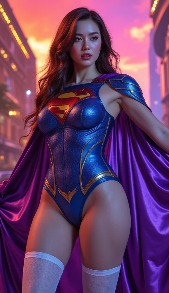 Girl superhero mystic front pose, characyer design, aspect ratio, symmetrical, perfect figure
