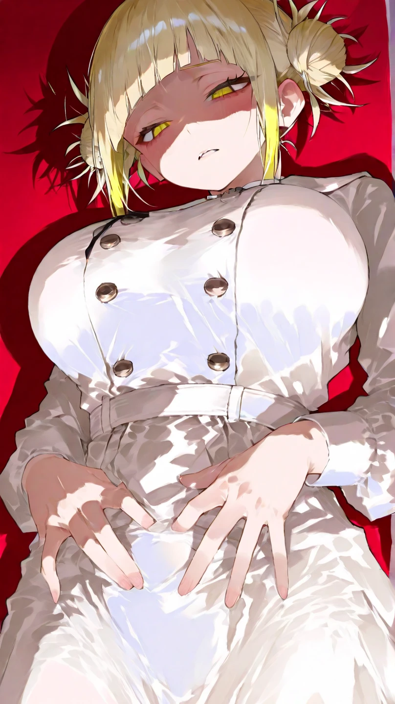 Seras,blonde hair,short hair,blue eyes, 
Chinese dress, 
upper body, standing, 
outside,clouds,rooftop,
(insanely detailed, beautiful detailed face, beautiful detailed eyes, masterpiece, best quality),
 Gigantic breasts, huge breasts, titanic breasts, humongous breasts 