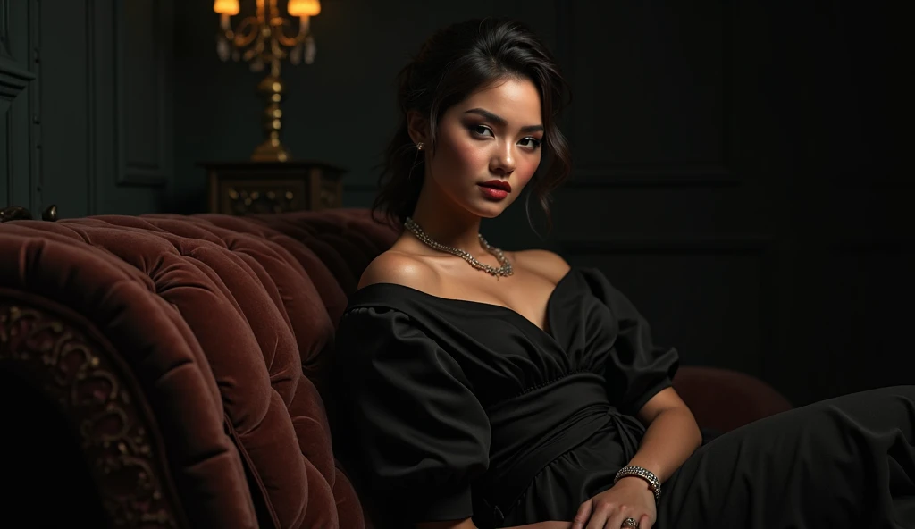 wide-angle photograph of a gorgeous girl, standing, in a bar, drinking, in a black dress, jouissant, fille, Fille chaude, (((buste lourd))), cheveux bruns, long_cheveux, symmetrical face, photoreallistic, photographie, Phone camera, natural lighting, magnifique, clivage, occidental, Lo-fi, High resolution, Extremely detailed, peau avec pores, realistic lighting, natural light, visage naturel, Moles, instagram pose, influencer, Low Fidelity, Imperfect, posing