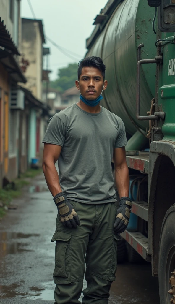 Filipino Male carrying sako ng bigas