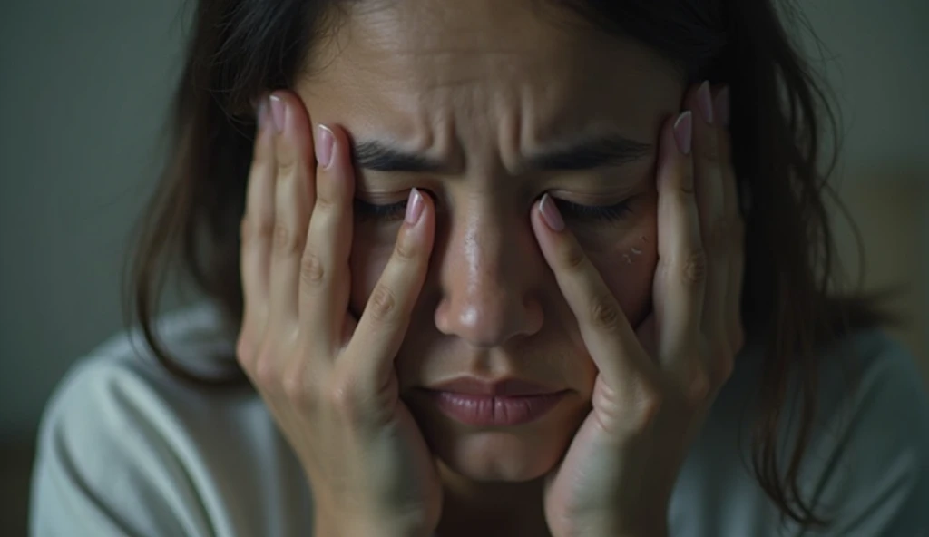 crying,tear-streaked face,heart-wrenching emotions,sad and puffy eyes,red and swollen eyes,teardrops streaming down the cheeks,grief-stricken expression,sobbing uncontrollably,overwhelmed with sadness,anguished tears,emotional breakdown,trembling lips,wails of sorrow, (best quality,4k,8k,highres,masterpiece:1.2),ultra-detailed,(realistic,photorealistic,photo-realistic:1.37), portrait,sadness,emotional,heartbreaking,dark and moody colors,soft lighting