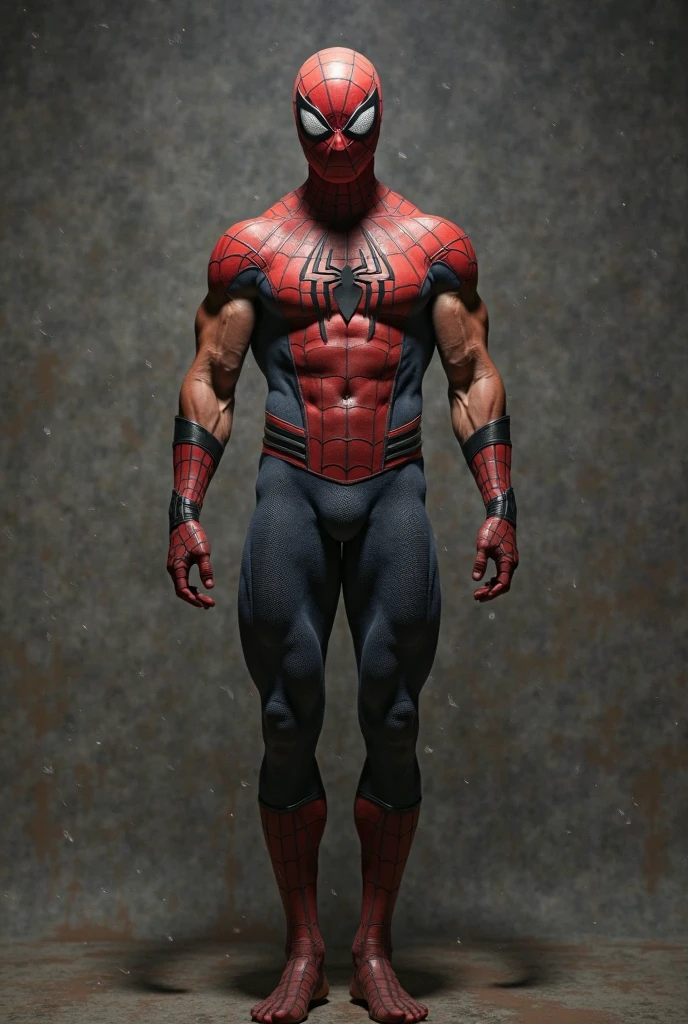 Spiderman shirtless and only in underwear. You can see a huge bulge in his underwear. Your naked body is wonderful and sweaty. He is showing off his sexy body