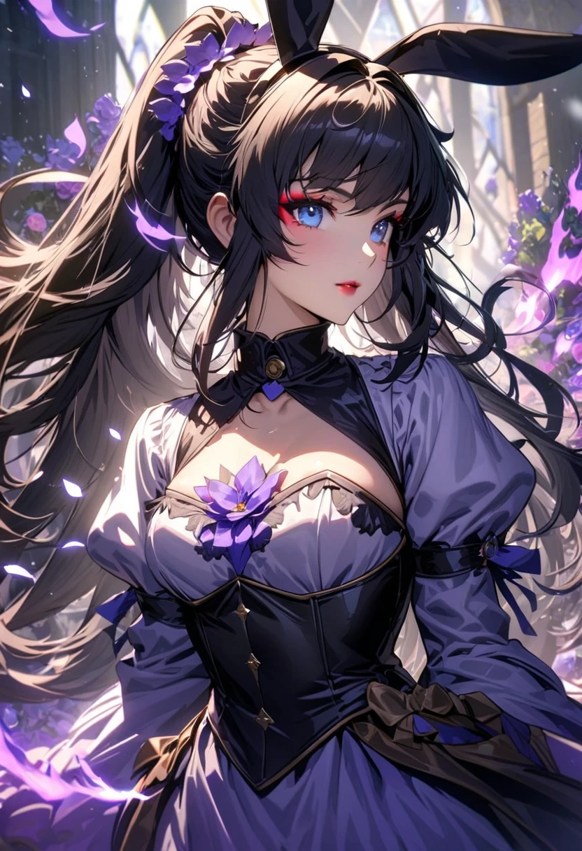 ((highest quality)), ((masterpiece)), (get used to it), perfect face , beautiful girl , Black cat ,