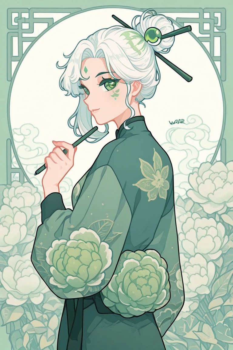 score_9,score_8_up,score_7_up,very aesthetic 1girl, liarazure, blue skin, chinese dress, holding kiseru pose, kiseru-smoke glasses, high quality, chinese ink painting, blowing smoke,
sexy pose ,staring at viewer, seductive look, intricate background, flowers,