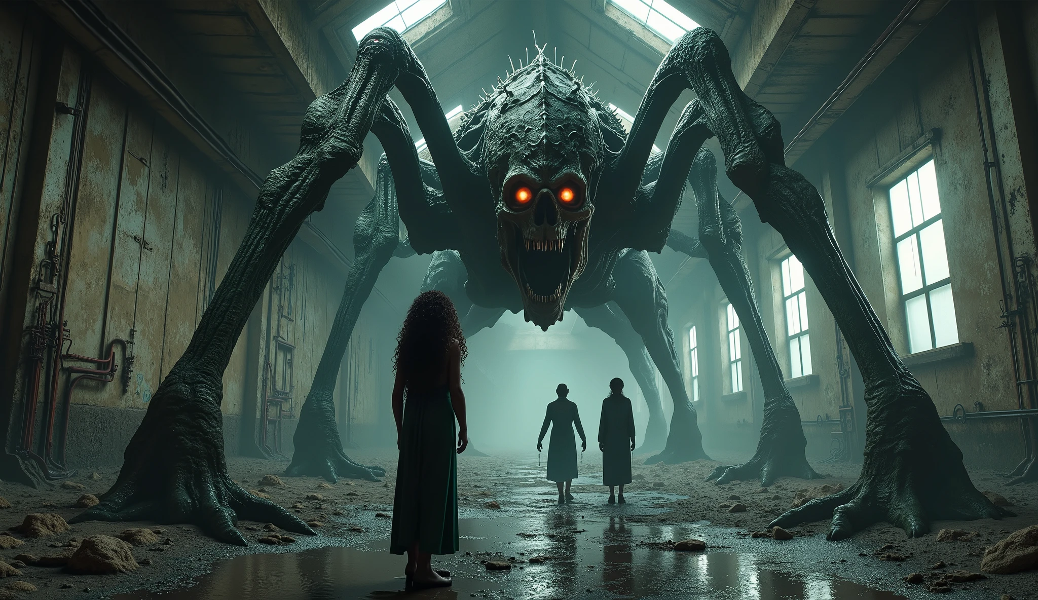 Spaceship internally, room with killer alien inside