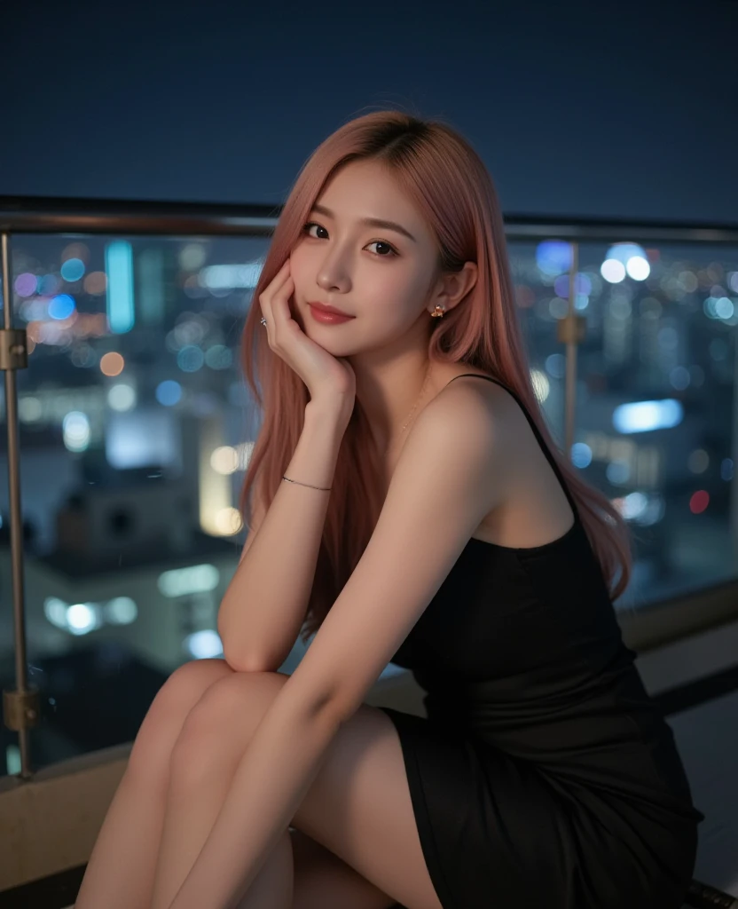 (8k, RAW photo, best quality, masterpiece:1.2), (realistic, photo-realistic:1.4), (extremely detailed 8k wallpaper), Japanese 20 age woman, She’s wearing comfortable wedges and stylish accessories, her hair in a casual updo. The image captures her full body against the backdrop of a stunning cityscape at dusk, emphasizing her laid-back style and the romantic evening atmosphere,(sexy costume),One-shoulder dress,A smile that invites others,Twintails pink hair ,Her clothes are peeling off and her breasts are showing a little.playing with animals