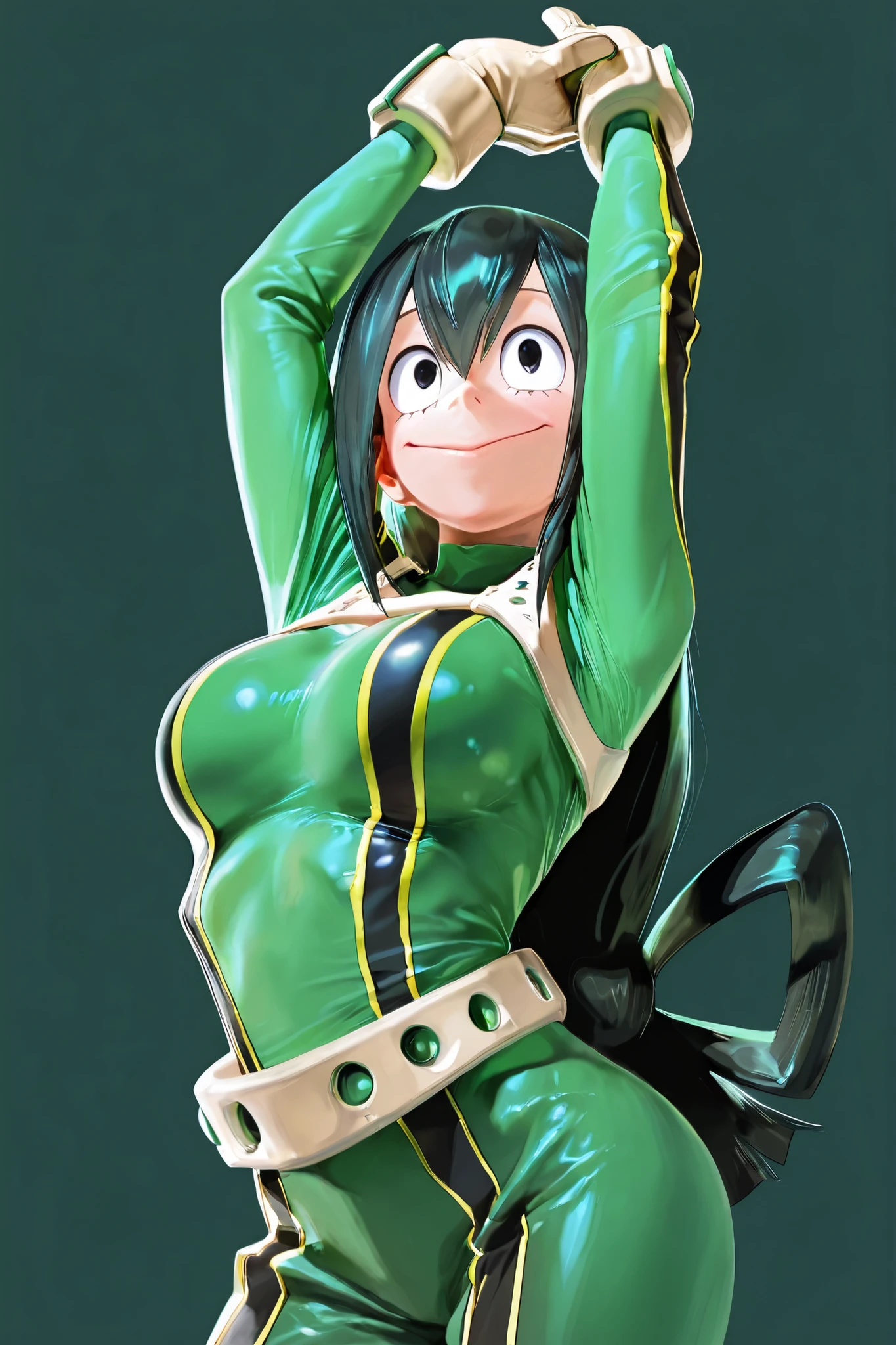 1girl, solo, masterpiece, best_quality, photoshoot, looking at camera, young adult gardevoir, tired expression, pokemon, pokemon (game), game freak, nintendo, (porcelain skin), blue eyes, (black hair), (messy hair in ponytail), naked with huge38 dd pink and milky breast sitting with open legs having clear details view between legs
