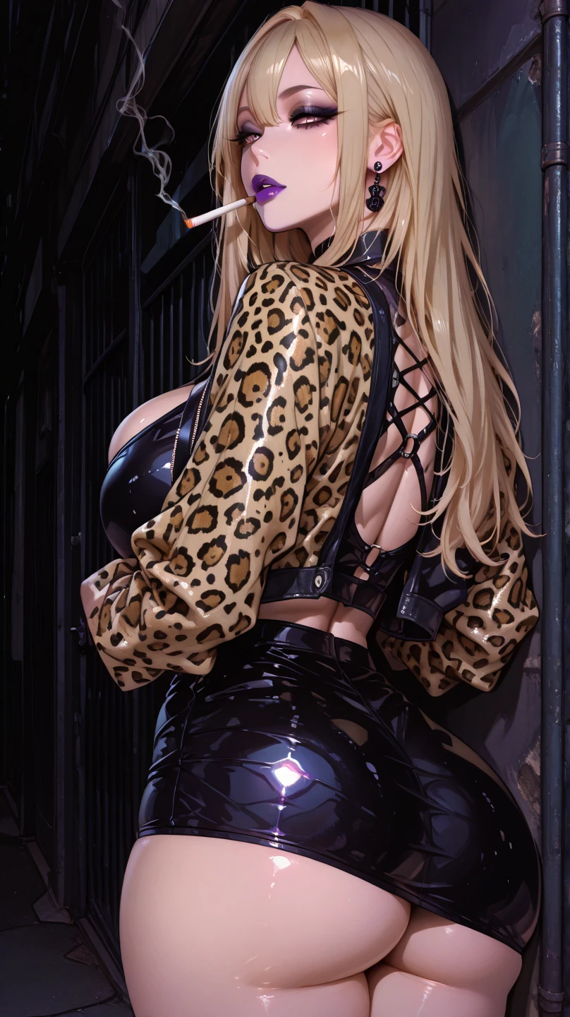 Beautiful woman with long straight ponytail blond hair with blue eyes wearing a Black Tight Leggings With Golden Dragon Prints, a Red Sexy Criss Cross Mock Neck Short Sleeves Dress With Phoenix Prints, luxurious jewelry and a luxurious necklace, 18k gold wedding ring on left hand, standing in a balcony at night of full moon, (caucasian skin), (light brown lipstick), (elegant mascara), (slim body with abs), (small breasts), (wide hips), midjourney, <lora:GoodHands-, <lora:GoodLegs-, UHD, high resolution, (masterpiece:1.9, best quality), (expressive eyes, perfect face, full body, expressive face, perfect body, perfect pussy, athletic, fit, slim body, blushing, Perfect makeup, eyeliner, beautiful eyelashes, smiling, horny face), ((best illumination, best shadows)), ((sexy pose))