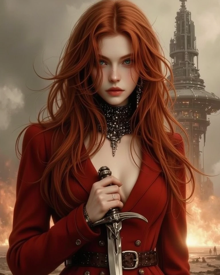 official art, unity 8k wallpaper, ultra detailed, beautiful and aesthetic, masterpiece, best quality, (zentangle, mandala, tangle, entangle), (fractal art:1.3) , (1girl), extremely detailed, dynamic angle, the most beautiful form of fire, elegant, a cyberpunk fantasy designed, vivid colours, romanticism, fire goddess standing in the middle of the flaming ocean, greek goddess clothing, by james jean, roby dwi antono, ross tran, francis bacon, michal mraz, adrian ghenie, petra cortright, gerhard richter, takato yamamoto, ashley wood, atmospheric, ecstasy of fire, flames visible