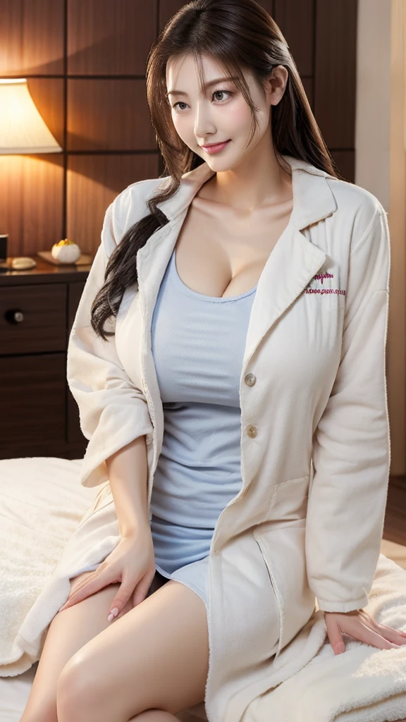 (((HD photo))), ultra high res.photorealistic:. 1.4, UHD, masterpiece, trending on artstation, portrait, full body shot, 1girl, pretty, cute face, most beautiful in the world, cleavage, soft, delicate, (long red hair), perfect figure, (wearing white mini doctor uniform:1.5), leaning over, holding stethoscope:1.4, medical fetish, examination, sunkissed, hospital ward background, nsfw