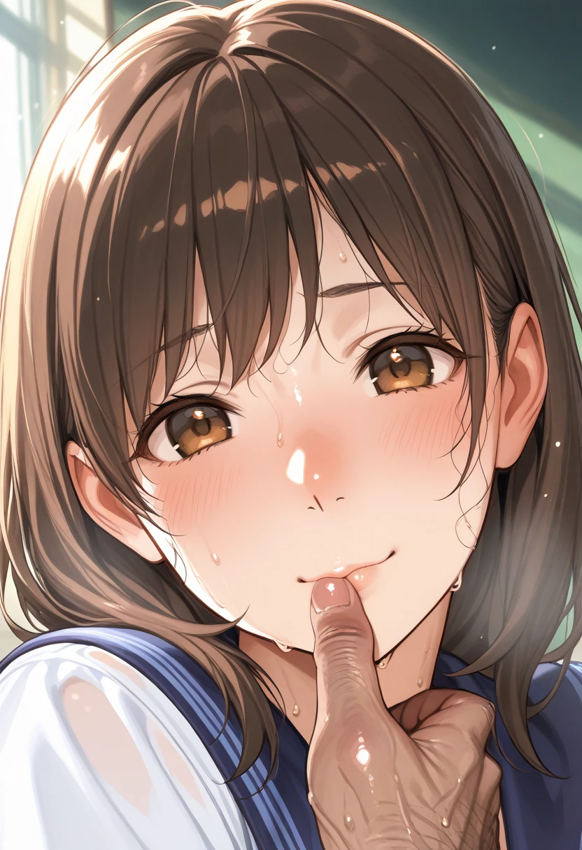 (High resolution:1.3) 、(Best image quality:1.3), Excellent details, (Beautiful and delicate face:1.3), ((Highest quality)), ((masterpiece)),Perfect Face、Beautiful body, Beautiful Face, Super detailed, Highest quality,NSFW, (nsfw blowjob penis:1.5), 1boy, (Nude), (happy smile), (face focus), (flat chest)
