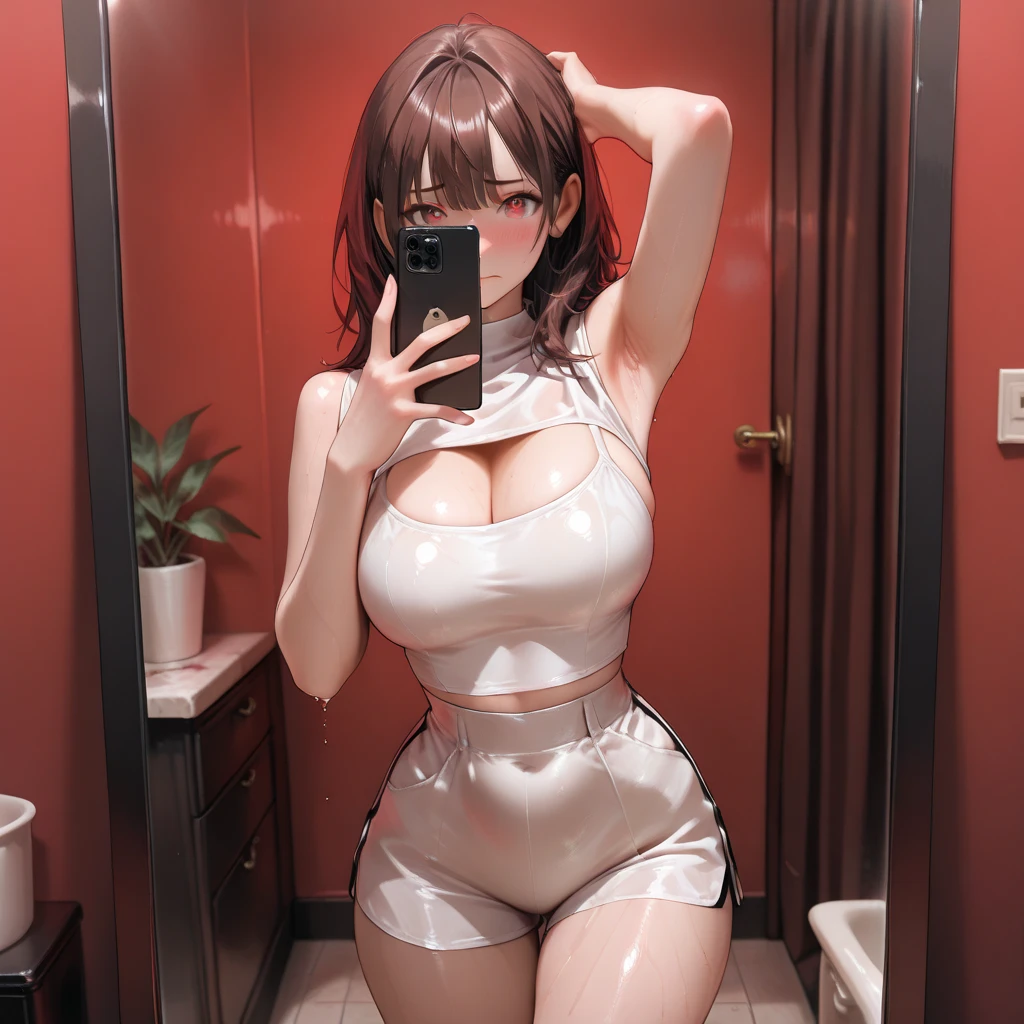 Mirror House、Laminated mirror、maze、girl、Camel Toe、Giant tit、Nipple Puffs、Cleavage、Plump、Super big breasts、Super big butt