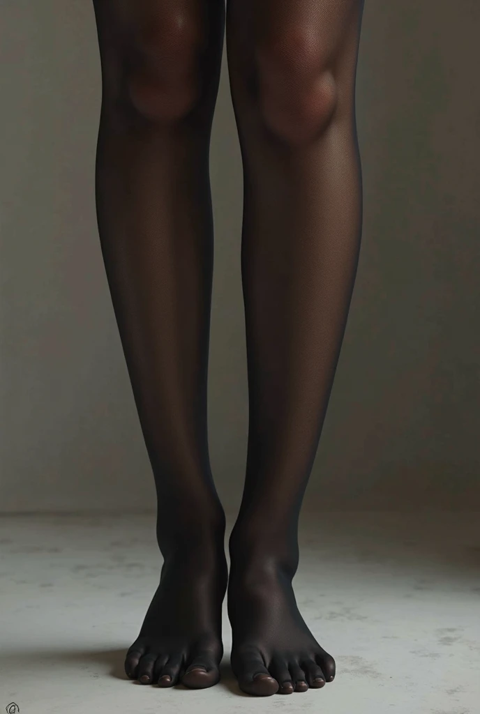 A pair of long legs,Light black stockings,Perfect lighting