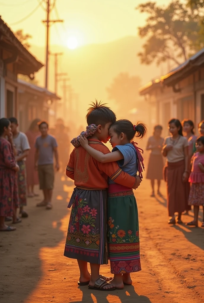 Filipino girl and Filipino-american
Couple enjoying their moment in a rice field in a sunset 