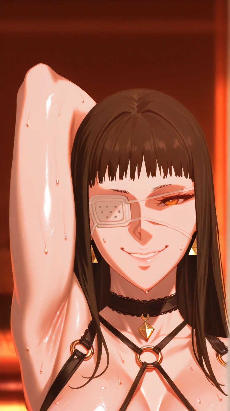 (cure white:1.5),(Nose Hook:1.5),(Nose Hook face realistic)超Swollen lips, Super thick lips, Kissing Face,, Glowing Skin,masterpiece, highest quality, naughty smile,(vapor:1.2), (Happy:1.4),(Ahegao:1.6),(Roll your eyes,1.6),(blowing foam through the mouth:1.2),(Attractive mature woman,Super strong super huge huge vulgar face:1.2),(Ahegao:1.8),(Roll your eyes:1.6),(Huge very angry face:1.6),(put on a mean look:1.8),(put on a mean look:1.8),masterpiece, highest quality,Super evil smile, blush, I breathe,Glowing Skin,highest quality, 8K, 32k, masterpiece, Detailed face, Lips Detail, Fine grain, double eyelid,(Bimbo face:1.5,Heavy makeup:1.5,Black gal:1.5 ),Pink thick lips,Swollen lips,(Wide open nostrils:1.5)