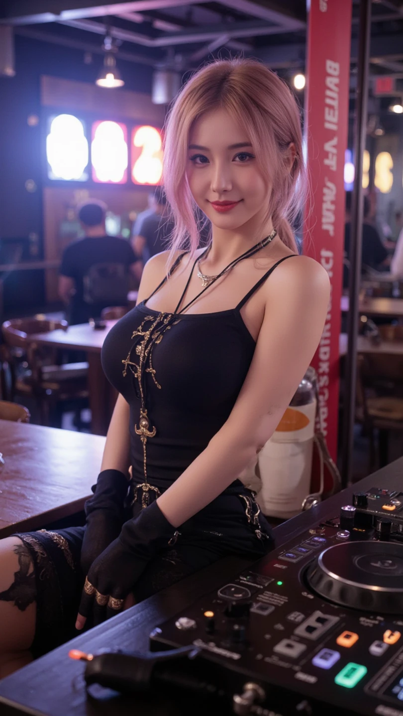 ((best quality ,masterpiece, top quality, ultra detailed, high-resolution, HDR, unity 8k wallpaper, extremely detailed CG, beautiful detailed, depth, fine-textured, super fine, crisp)), Detailed eyes, Destruction, Detailed face, Change the expression without changing the face, Shiny white hair, Change the hairstyle , accessories, (full body) ((subculture fashion)) ((upskirt )), ((in cute pantyhose)), breakout, mysterious, very bright colors, light Particle, glowing, cowboy shot, looking at the viewer and smiling cutely