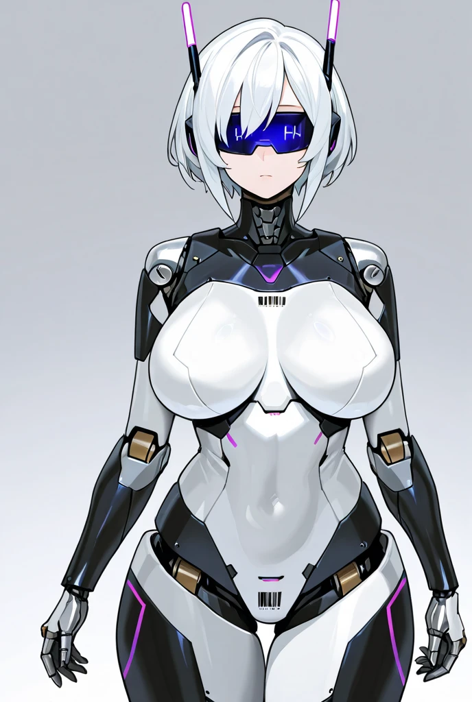 The woman&#39;s body is defined by thick thighs and cybernetic body parts, Short underwear, Whole and sample breasts