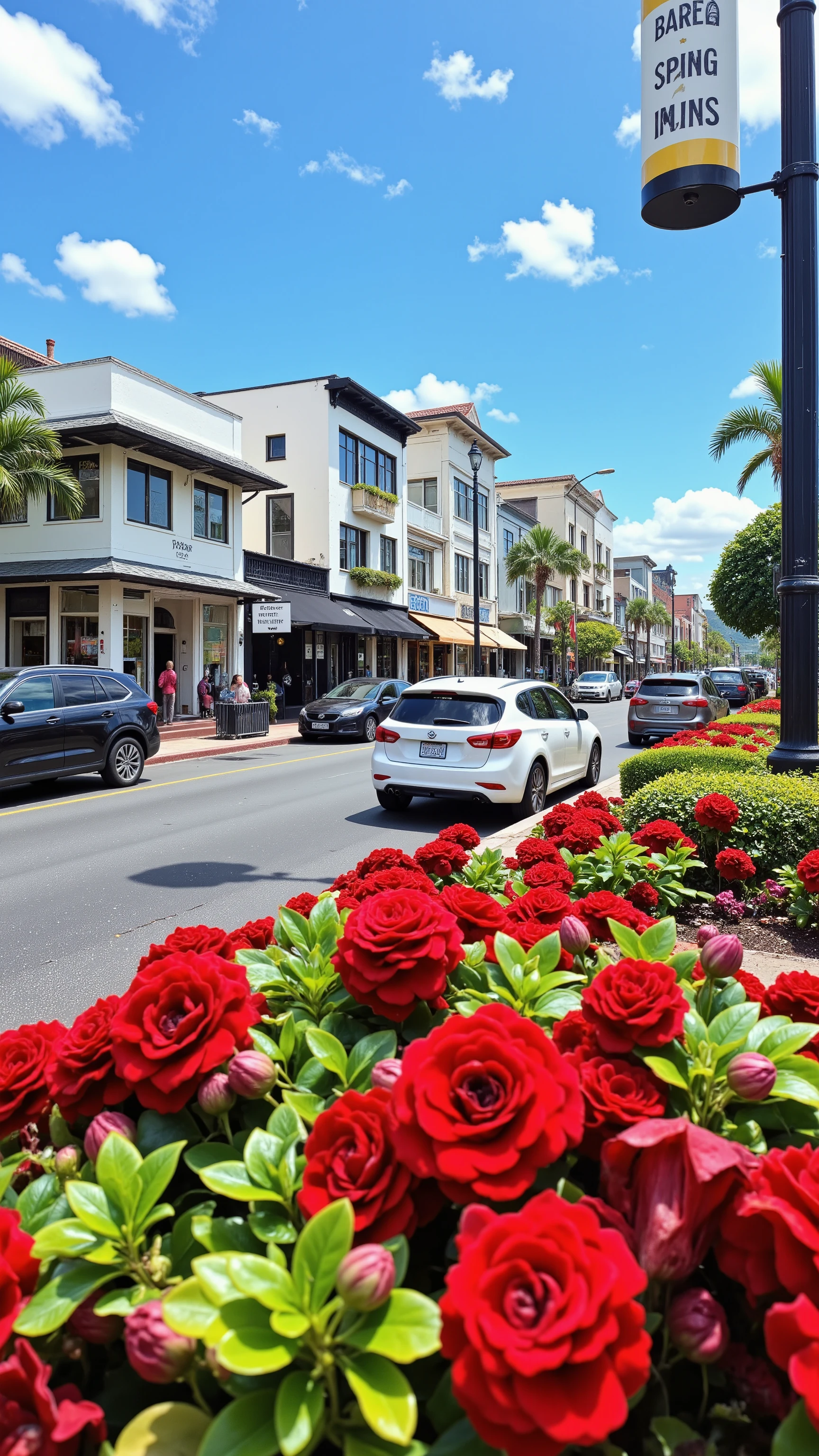 highdefinition images、Walking through the streets of Lahaina、Full bloom near the coast of Lahaina in Hawaii you walk down the road。Stunning views of Lahaina looking at、The calm state of the city before the disaster。