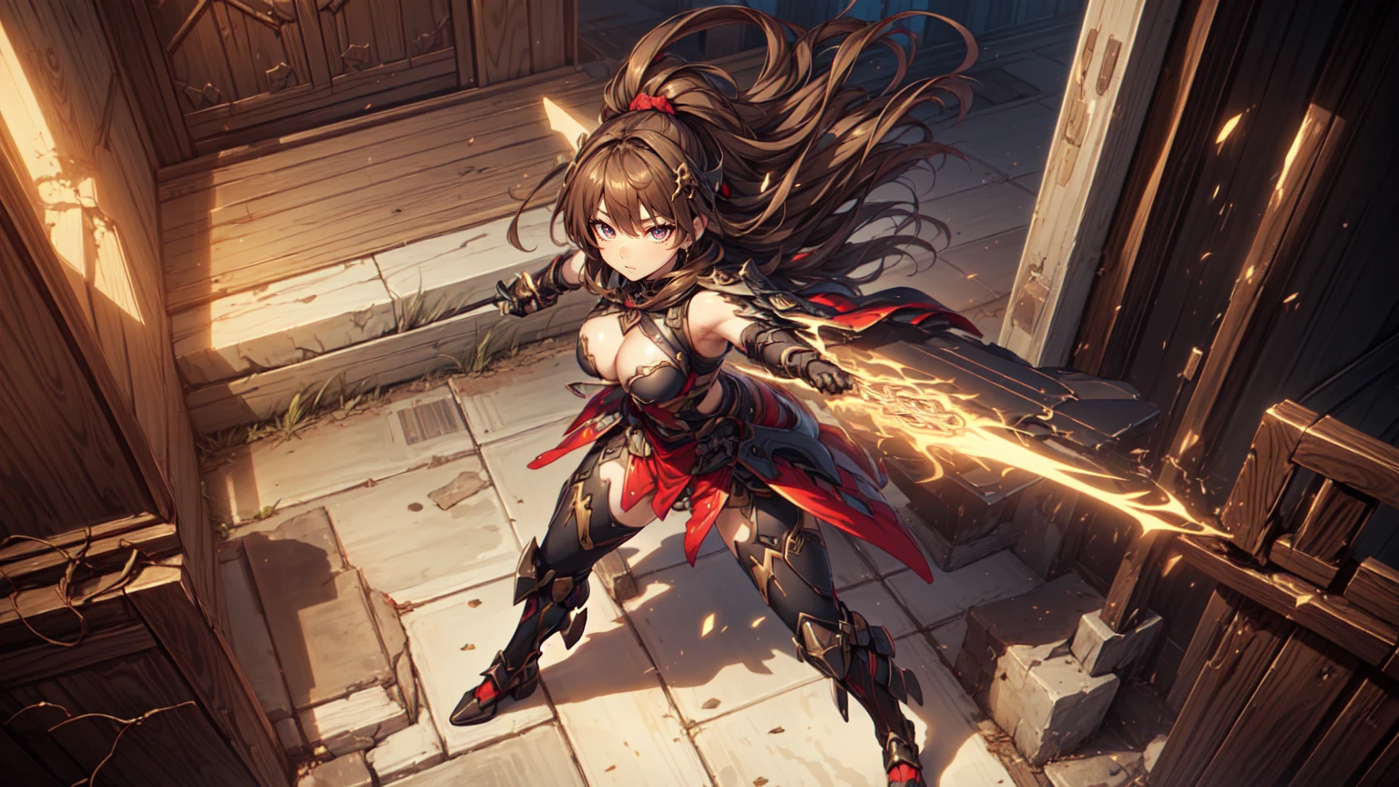 masterpiece, best quality,best proportions,high contrast,
1girl,angly,rage,roar,Fear,battle,lose,pinch,stalemate,grappler,fighter,punching,canine tooth,golden Hair like a lion,solo,fist,cestus,volcano,fire,flame,
clothes,