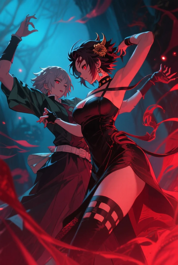 Create a female character like Hakari from Jujutsu Kaisen 