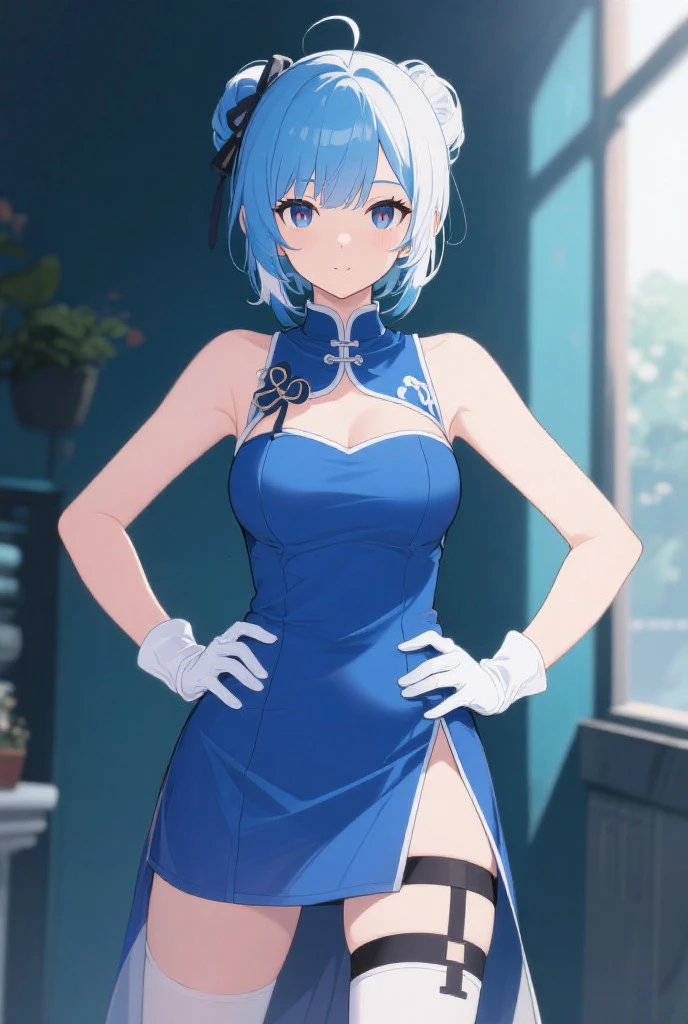 Estilo quadrinhos anime Boku no hero academia,garota bonita,jovem,de cabelos brancos longos abaixo da bunda,pale skin,olhos amarelos brilhantes,usando colar perolado simples com joia,wearing light blue dresses with pearl details,e adornada de joias