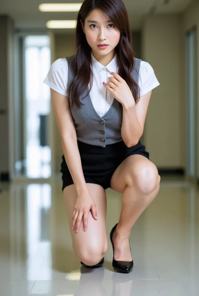 loafers、smile、Bright classroom、(((alone))),(((1 Girl))), beautiful, shape, Highly detailed skin, masterpiece, Highest quality, Highly detailed face, Vibrant colors, Written boundary depth, Cinema Lighting,, One Girl, alone, Straight Long Hair,skirt,blush, White shirt, masterpiece Highest quality 高解像度、Sit with your knees bent、beautiful足 、On campus、As if looking up from below、((Embarrassing,blush)),Browsing Caution,White panties,(((White panties)))Thighs、Plump Body、Big Breasts、Gal