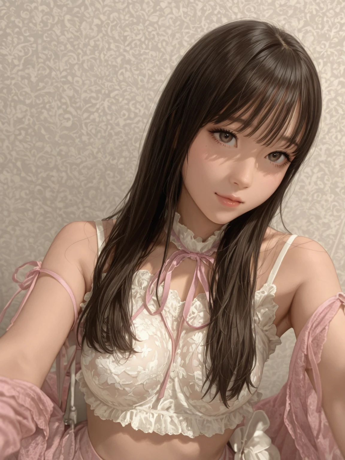 Very detailed, beautiful, highest quality, Professionally taken photos, Like a poster, detailed beautiful round eyes, beautiful detailed face, Whole Body Ezbian, Medium Long Hair, Casual Hairstyles, (Random color hair, Golden mesh), Big eyes, Random color eyes, Long eyelashes, Thick mascara, Dark eyeliner, (Huge breasts), (Bust about to burst:1.35), Wide selection, Thick waist), (Wide Hips:1.35, Toned thighs, Body Curves), 40 years old, woman, (White tight dress, white), Perfect Face, Perfect body, Sexy pose, (A shy smile), Random Location, nature, (alone), The light on my face,
