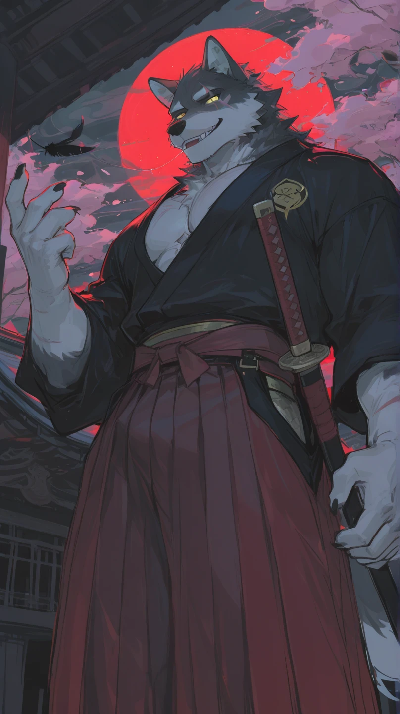 Jujutsu Kaisen character Gojo Satoru standing on bodies of Sukuna and Geto Suguru.