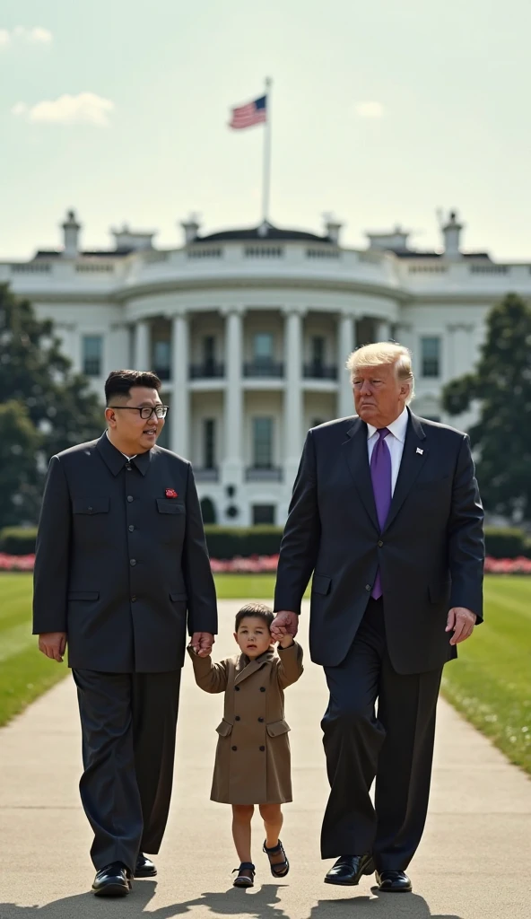 there are two young boys in suits sitting on a bench, donald trump are best friends, kim jung gi style, with donald trump, trampling over pyongyang, kim jong un, style kim jung gi, kim jong - un, kim jong-un, looking confident, kids, north korea, [ realistic photo ]!!, the future
