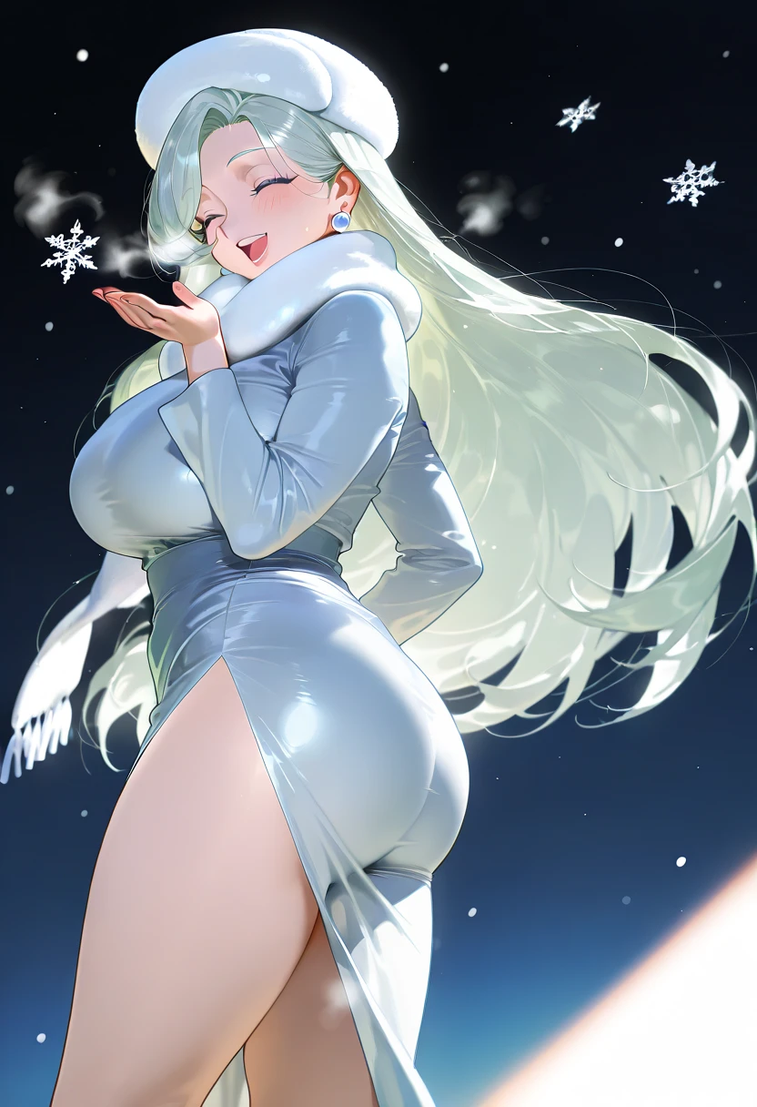 Long hair like snow appears in Guwiz art, bows dot its hair, nuanced style, by Yuyu wandering in the picture, delicate Yu, soft tones, as if the champion of the competition, perfect body proportions, sexy girl, plump, slender long legs, realistic style. - Pixiv from YKDBOOM.