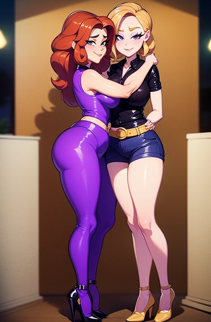 Jessica Rabbit. ginger. green eyes. short hairstyle. choker. tan. mom and daughter. face down ass up. restaurant. evening dress with a neckline