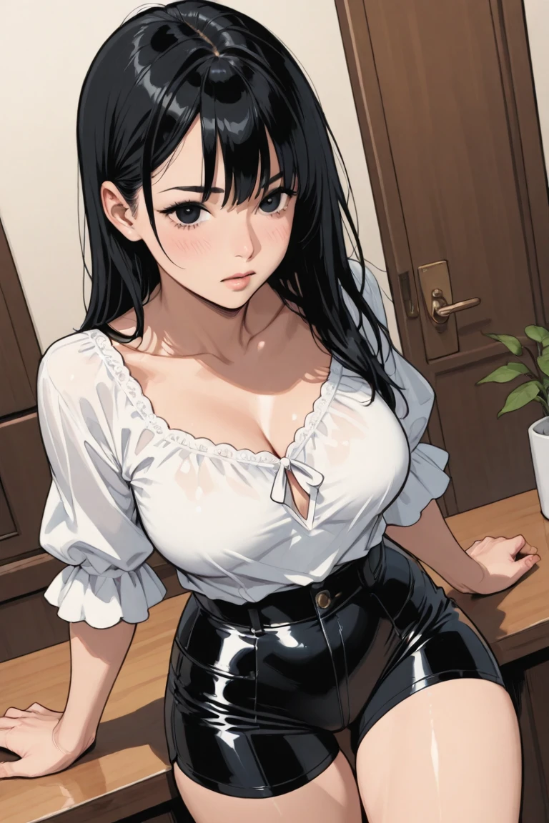 holding phone