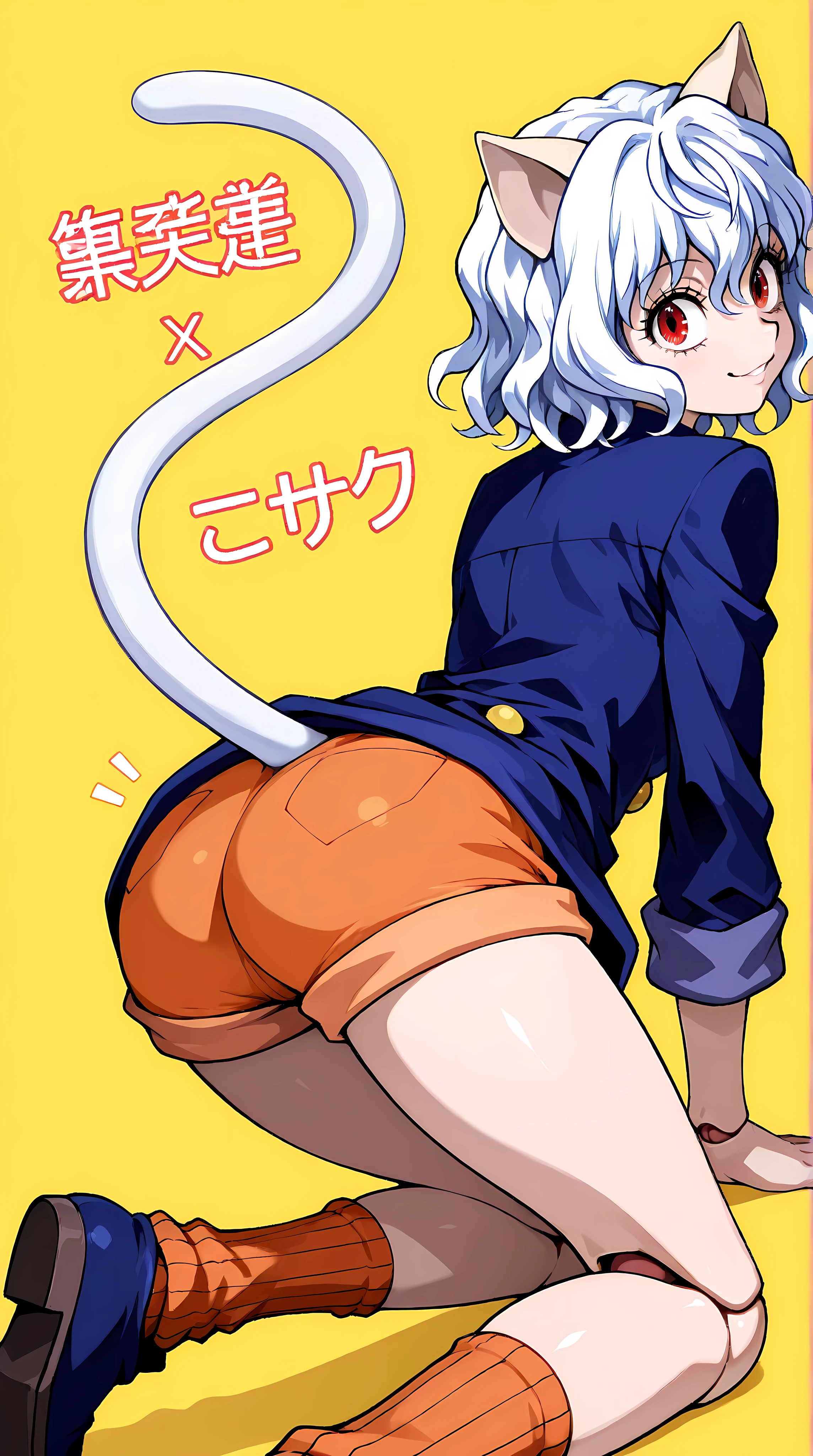 masterpiece、highest quality、Exquisitely、High resolution、very delicate and beautiful、blonde、、pinkeyes、red face、perfect body、feminine smell、fart、shyness、blush、Gas comes out of the butt、put pressure on your face、lots of gas、Satisfied smile、pink dress, cat girl, CUTE, 2d, anime, not safe for work