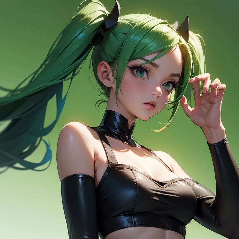 triangle with green and black gradient